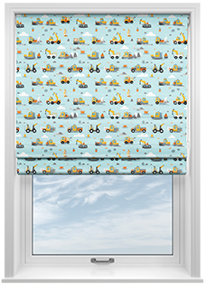 Tool Time, Light Blue - Roman Blind